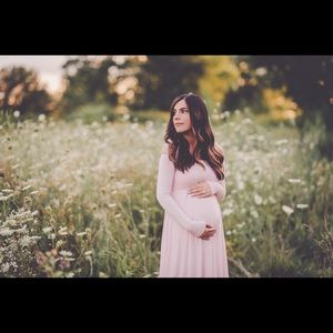Pink blush maternity gown